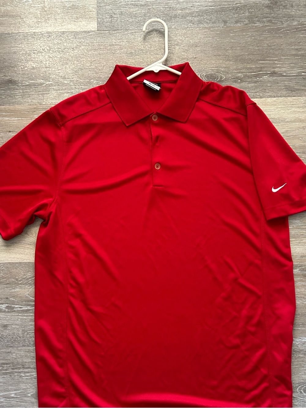 Nike Men's Bright Red Short-Sleeve Polo and blue polo short sleeve shirts,